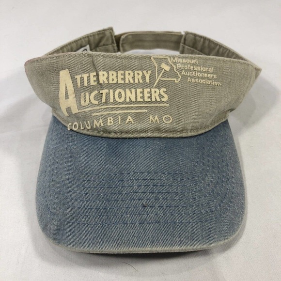 Atterberry Auctioneers Columbia MO Visor Cap Hat Otto One Size Fits Most OSFM - Picture 1 of 12